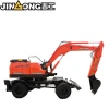 7 ton JGM9085LN-8 New rc long arm hydraulic wheel excavator for price