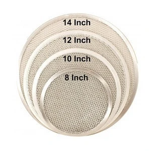 9&quot; Aluminum Seamless Pizza Pan Round Chef&#39;s Baking Screen Pizza Screen