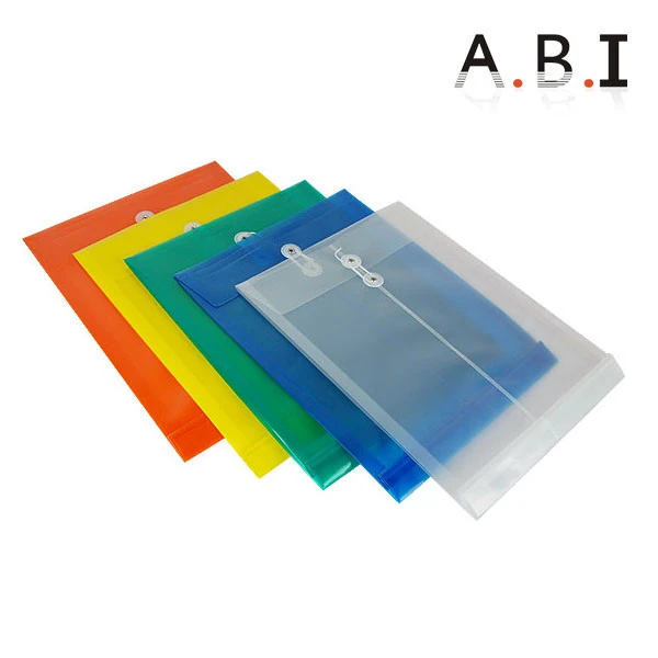 A4  Plastic File Folder Portable Document Folder with Snap Button File and Paper Organizer Office and School Supplies
