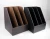 Import A4 three deviding faux leather magazine file holder Office desk leather magazine organizer from China