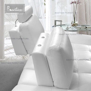 Adjustable backrest genuine leather living room sofa