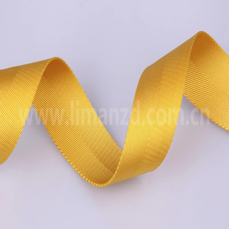 adjustable nylon strap yellow herringbone nylon webbing tape herringbone nylon webbing strap 1.5"