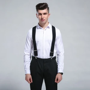 Adjustable X-Back Heavy Duty Clip Mens Suspenders Elastic Pants Braces
