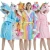 Import AIMINYZ animated bathrobes for women unicorn sleepwear animal robe for adults night gown flannel winter warm cartoon  men cute from China