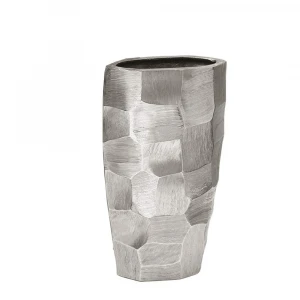 aluminum Hammered Metal Vase for Home Decor