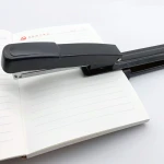 Amazon hot sale Quality office manual metal half strip magazine long arm reach stapler with long nose