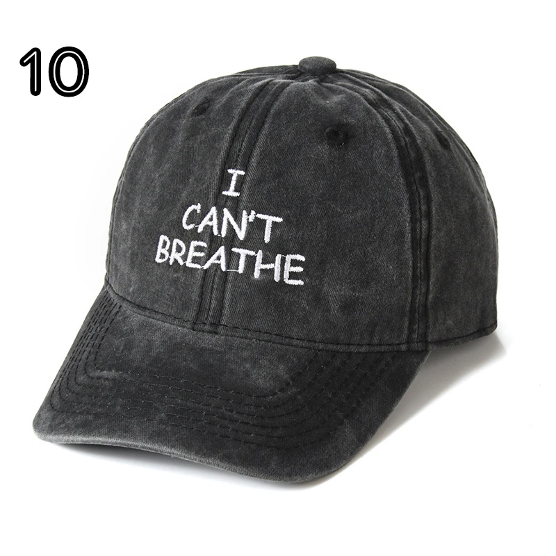 Amazon hot Unisex elastic design your own BLM black lives matter i can&#x27;t breath baseball cap hats