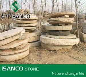 Ancient China Stone garden products grinding base sandstone grinding base