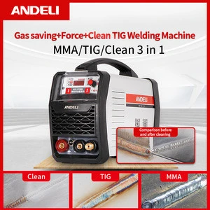 ANDELI TIG-250 portable single phase DC inverter tig welder with cleaning intelligent cold welding tig welding machine
