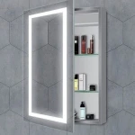 Anti- Fog bathroom mirror cabinet with lights  led mirror front light modern  led makeup