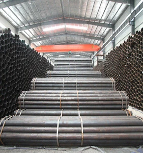 ASTM A53 Gr. B Ms erw hot rolled carbon Black steel pipe size 3/4 1 2 4 inch for oil and gas pipeline