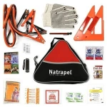 Automotive Kit - has an LED flashlight, gauge jumper cables, rain poncho, "call police" banner and comes with your logo