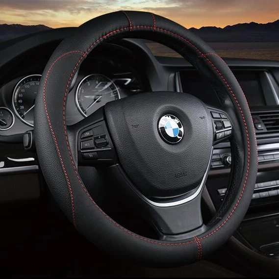 Autopex Car  interior accessories  car steering wheel cover Red line&amp;Black