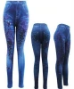 Autumn comb cotton fake jeans wholesale leggings