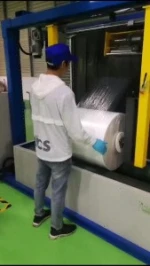 baby diapers raw material nonwoven jumbo roll wrapping machine
