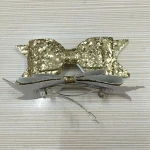 Baby First Birthday Gift Headbands Glitter Bow sequin hairclips hairbow Pink Glitter Headwear