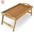 Import Bamboo Cheap hospital  lap tray bed table with folding legs from China