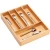 Import Bamboo Cutlery Tray Kitchen Utensil Silverware Flatware Drawer Organizer Dividers with 5 Compartment from China