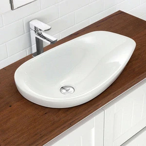 Bathroom Cabinet Ceramic Countertop White Shallow Wash Sink And Basin
