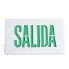 Battery backup green red salida led emergency light rechargeable emergency fire safety exit sign board
