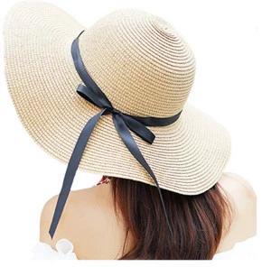Beach fashion sun protection Sombrero straw hat wide brim straw hat women sequin beach hats