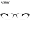 Bertha  Clear Frame Glasses Rimless Frame Titanium Business Glasses Frame Optical Eyeglasses Prescription Eyewear