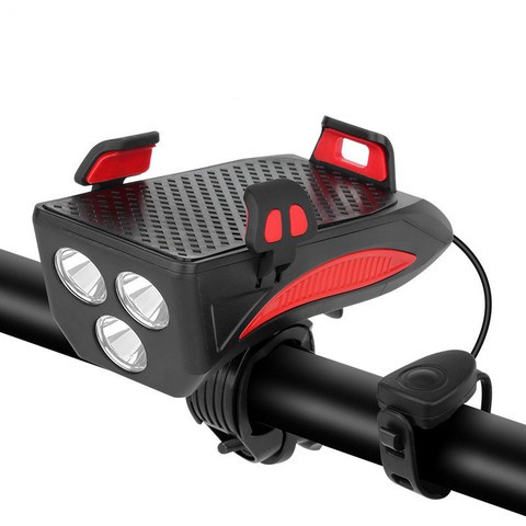 Bike Front Light 3d Bicycle Spoke Led Lights 3 In1 Mount Mobile Cell Phone Stand Cycle Light