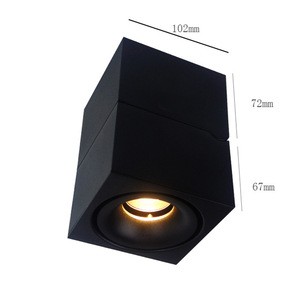 Black Cube adjustable 7W dimmable COB led downlight