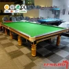 Black slates 12ft snooker billiard pool table solid wood with steel cushion
