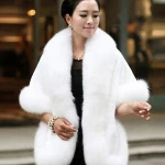 Black White Red Blue Khaki Winter Fashion Warm Faux Mink Fur Shawl