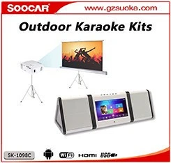 Bluetooth Karaoke Player with Wireless Microphone Built ,Supporting Movie