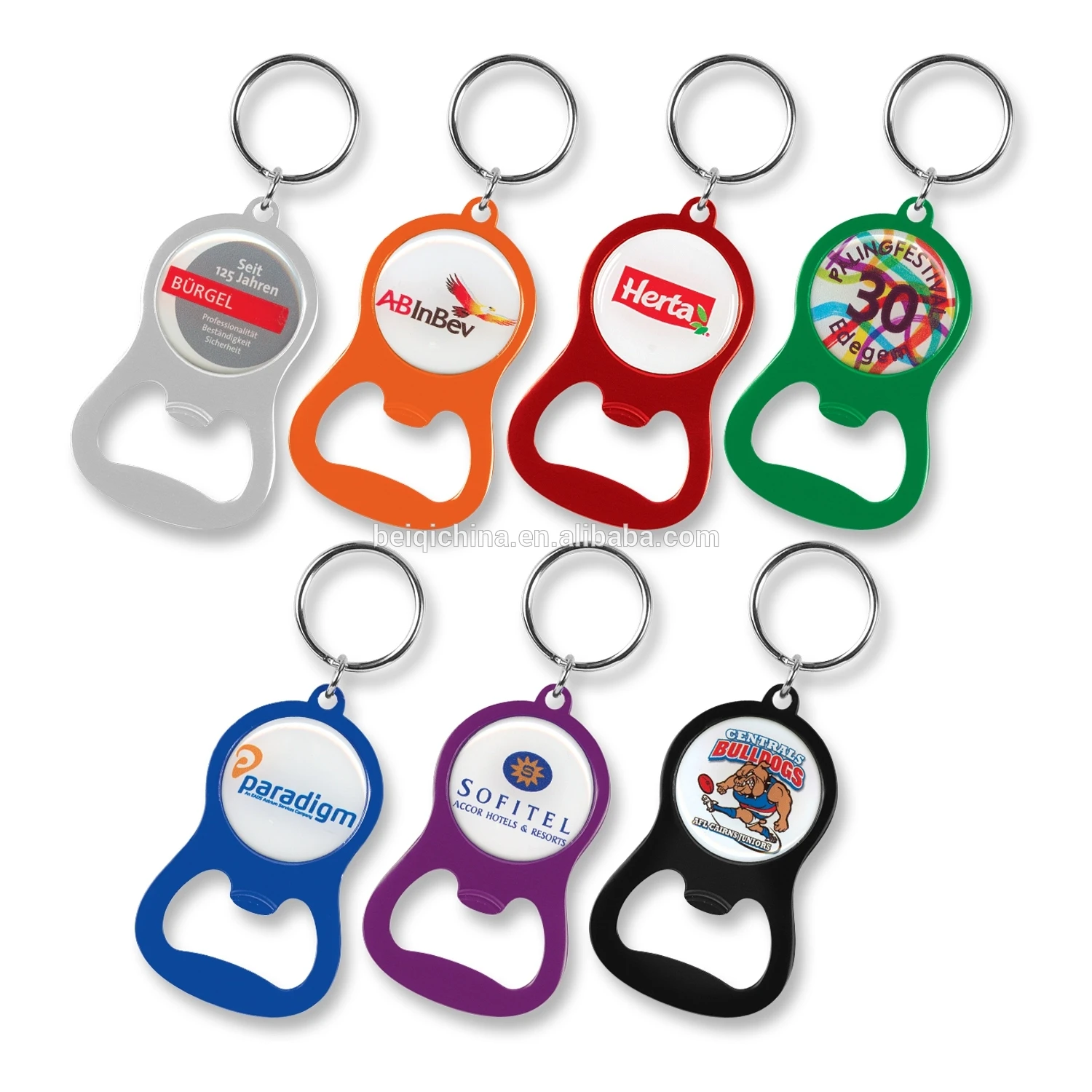 Bottle opener keychain, metal bottle opener with logo, aluminum bottle opener
