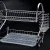 Import Boutique Kitchen Steel Frame 2 Tier Dish Rack and Drain Board S Shape Double Draining Tray Design Effectively Dish Drying Rack from China