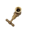 brass stop valve 1/2 water pipe control globe stop cock bathshower mini valve faucet accessory