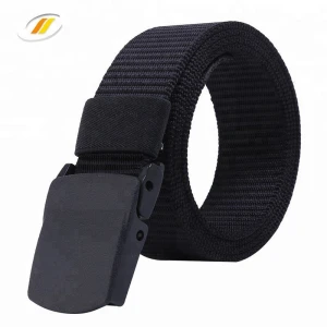 Breathable Nylon Canvas Military Tactical Men Waist Belt With Plastic Buckle