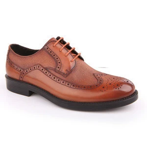 brogue Derby men dress shoes Genuine leather