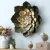 Import Bronze Metal Flower Wall Decor Flowered Wall Decoration 3D Hanging Flower Sculpture Metallic Gold Accent for Living Room Bedroom from China