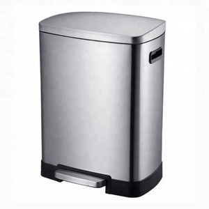 BX Group popular 50L high quality pop up trash can with foot pedal for hospital/step rubbish bin/satin garbage bin