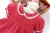 Import C051868 summer infant baby dresses for girls dresses wine red peter pan collar plain solid wholesale kids children clothing from China