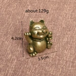 CA1009 creative cute cartoon character brass lucky cat bronze sculpture desktop office decoration ornaments antique crafts