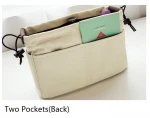 Canvas Purse Organizer Bag Insert with Compartments Makeup storage Handbag trousse maquillage femme