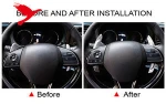 Car Steering Wheel Paddles Shifter Extensions DSG for Mitsubishi Eclipse Cross, Outlander Sport, ASX, RVR 13-19, Lancer 08-17