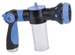 Car Wash Nozzle with Soap Dispenser 8-pattern Garden Hose Nozzle for washing Car Pet Window