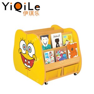 Cartoon design funny looking wooden bookshelf made in China