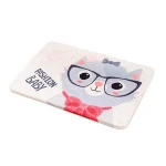 Cartoon Lamb Fleece Plush Water-absorbing Non-slip Floor Mat Home Bathroom Mat