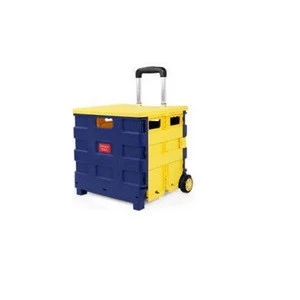 Carts Carry Folding Hand Foldable Plastic Handle Shopping Food Trolley