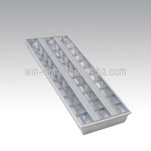 Ceiling office lighting t8 grille lamp fixture for t8 fluorescent lamp&led tubes