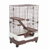 CH-95 Luxury plastic cat cage with wheels, cheap and easy to fold pet manufacturers