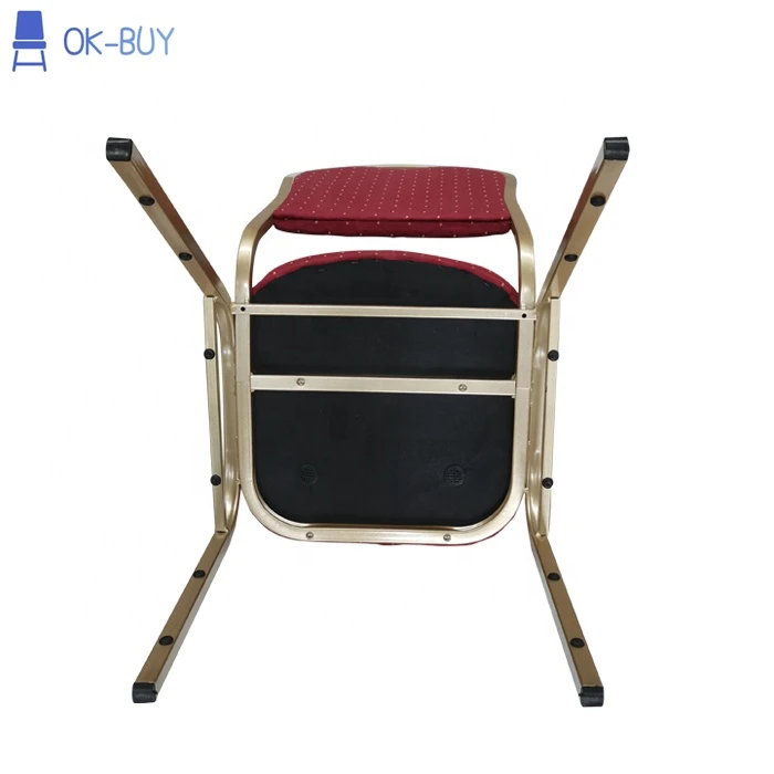 cheap price metal iron gold hotel event wedding stackable banquet chair