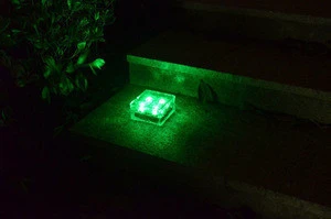 cheap price star IP68 waterproof led light glass bricks for yard